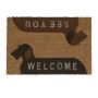 Kookoskiust uksematt Relaxdays 10039048.0, 1 tk, 60 × 40 × 1,5 cm