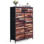 Chest of 25 drawers, Black/brown, 85 × 120 × 30 cm