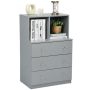 Chest of drawers, 3 drawers and 2 compartments, 60.96 × 93.98 × 40.64 cm