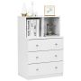 Chest of drawers, 3 drawers and 2 compartments, 60.96 × 93.98 × 40.64 cm