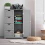 Chest of drawers, 4 drawers, Grey, 55 × 81 × 30 cm