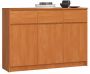 Kummut AKORD K140, 3 ust ja 3 sahtlit, Lepavärvi, 138 × 99 × 40 cm