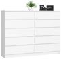 Kummut AKORD K160, 10 sahtliga, Valge, 160 × 121 × 40 cm