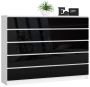 Kummut AKORD K160 CLP, 10 sahtlit, valge/must, 160 × 121 × 40 cm