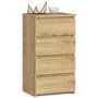 Kummut CL4, 4 sahtlit, Pruun, 40 × 74 × 35 cm
