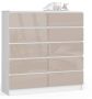 Chest of drawers NORE K120, white/cream color