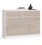 Chest of drawers NORE K140 with 3 drawers, white/cream color
