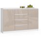 Chest of drawers NORE K160 with 4 drawers, white/cream color