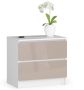Chest of drawers NORE K60 with 2 drawers, white/cream color