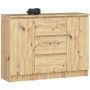 Kummut K100, 2 ust ja 3 sahtlit, pruun, 101 × 76 × 35 cm