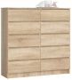 Kummut K120, 10 sahtliga, Pruun, 120 × 121 × 40 cm