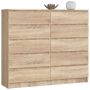 Kummut K140, 10 sahtliga, Pruun, 138 × 121 × 40 cm