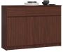 Kummut K140, 3 sahtlit ja 3 ust, Pruun, 138 × 99 × 40 cm