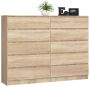 Chest of drawers NORE K160, oak color