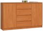 Chest of drawers NORE K160 with 4 drawers, brown