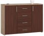 Chest of drawers NORE K45, oak/dark brown