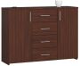 Chest of drawers NORE K45, dark brown