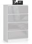 Chest of drawers NORE K60 with 4 drawers, white/light gray