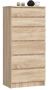 Kummut K60, 6 sahtlit, Pruun, 60 × 130 × 40 cm