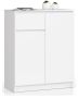 Kummut K80, 1 sahtel ja 2 ust, valge, 80 × 99 × 40 cm