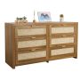Комод VEVOR KLTC-01, 6 ящиков, коричневый, 144,5 × 79,5 × 45 см