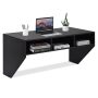 Computer desk, 3 compartments, Black, 54.1 × 52.1 × 108 cm