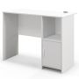 Computer desk, With cabinet and open shelf, White, 106.68 × 77.47 × 49.53 cm