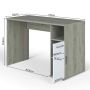 Computer desk, with cabinet, Gray, 110 × 72.8 × 52 cm