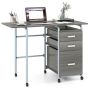 Computer desk, Foldable, 3 drawers, 105 × 75 × 50 cm