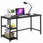 Computer desk, 2 open shelves