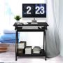 Computer desk, with keyboard shelf, Black, 70.1 × 74.2 × 47 cm