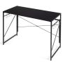 Computer desk, foldable, 6 hooks, black, 100.33 × 49.53 × 74.93 cm