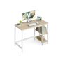 Arvutilaud VASAGLE LWD47X, vasak või parem, 2 riiulit, 100 × 76 × 50 cm