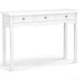 Console table, 3 drawers, White, 100.076 × 74.93 × 32.004 cm