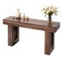 Konsoollaud VEVOR KLXG-02, 3 peidetud hoiukohta, Pruun, 160 × 35 × 85 cm