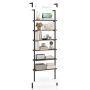 Ladder shelf, 6-tier, metal frame, 60x20x183 cm, 20 kg