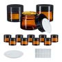 Kosmeetikapurgid Relaxdays, 12 tk, 60 ml, pruun/must