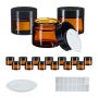 Kosmeetikapurgid Relaxdays, 16 tk, 60 ml, pruun/must