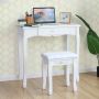 Various-use table, 3 drawers, 360° mirror, stool, 74.9 × 144.8 × 39.9 cm