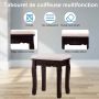 Vanity table, 4 drawers, Brown, 75 × 145 × 40 cm