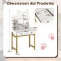 Vanity table, with LED mirror and charging station, White, 80 × 50 × 150 cm