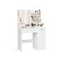 Tualettlaud VASAGLE Kailyn RDT138W01, LED-peegliga, 40 × 80 × 132 cm