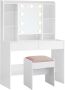 Tualettlaud VASAGLE RDT726W01, 2 sahtlit, Valge ja roosa, 40 × 140 × 80 cm