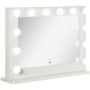 Cosmetic mirror with LED lighting Homcom 80x60x20cm., white