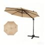 Curved outdoor umbrella, 6 height positions, 297 × 317 × 250 cm