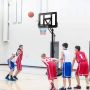 Basketball hoop, 5 height levels, Black, 90 × 59 × 15 cm