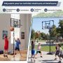 Basketball stand, 6 height levels, 122 × 82 × 206–273.5 cm