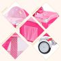 Baby Travel Cot, 4 in 1, Pink, 124 × 65 × 121 cm