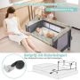 Baby Playpen, 4 in 1, Grey, 100 × 70 × 120 cm