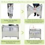 Baby Playpen, 4 in 1, Sand, 100 × 70 × 120 cm